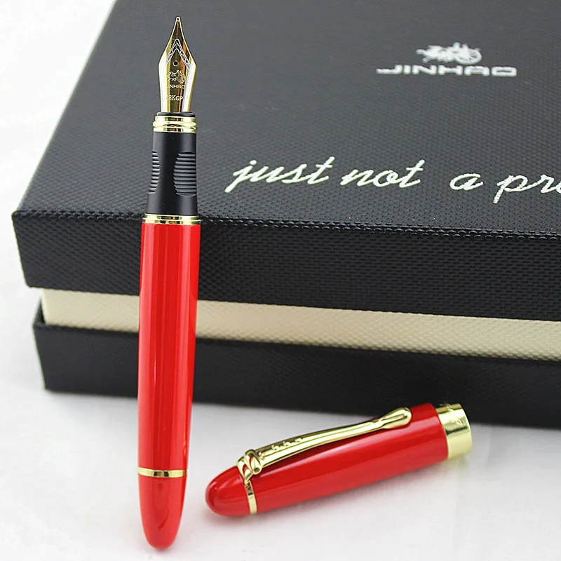 Высокого качества Jinhao 450 самопишущее перо полностью металлический золотой зажим роскошный бренд ручки Канцтовары офисный школьный принадлежности