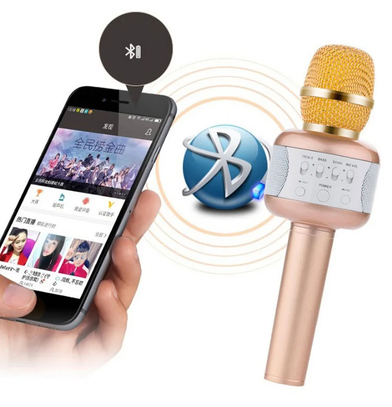 Bluetooth беспроводной микрофон ручной динамик профессиональный Bluetooth беспроводной микрофон караоке E106 KTV рекордер караоке микрофон