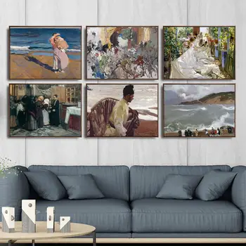 

Wall Art Printed Home Decor Canvas Spanish Joaqun Sorolla Scenery Painting Watercolor Nordic Poster Modular Picture For Bedroom