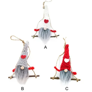 

New Year Noel Christmas Angel Girl Boy Ski Plush Dolls Christmas Tree Ornament Pendant Home Party Christmas Decoration New
