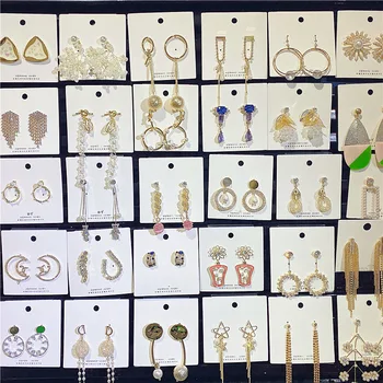 

30 Pairs/lot creative top quality women earrings jewelry fashion luxury zircon wedding earrings wholesale 201102-99