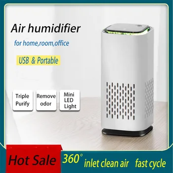 

USB Anion Generator Deodorizer Air Purifier Portable Mini Filter Sterilize Purifier Ionizer Small Space Clear Odor Air Freshener