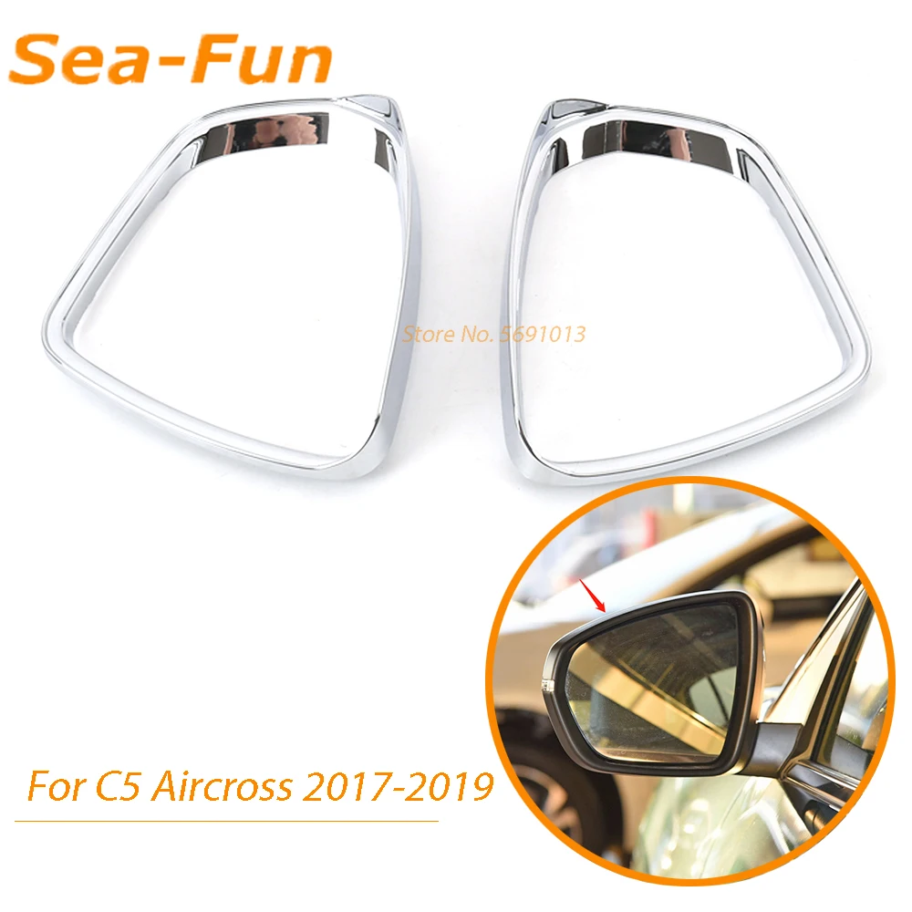 Для CITROEN C5 Aircross 2017 2018 2019 хромированное зеркало заднего вида от дождя бровей солнца