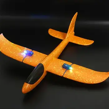 

Hand Throwing Aircraft Led Light Illuminating Flying Glider Foam Fillers Environmental Not Easy To Tear Children Plane Model Toy