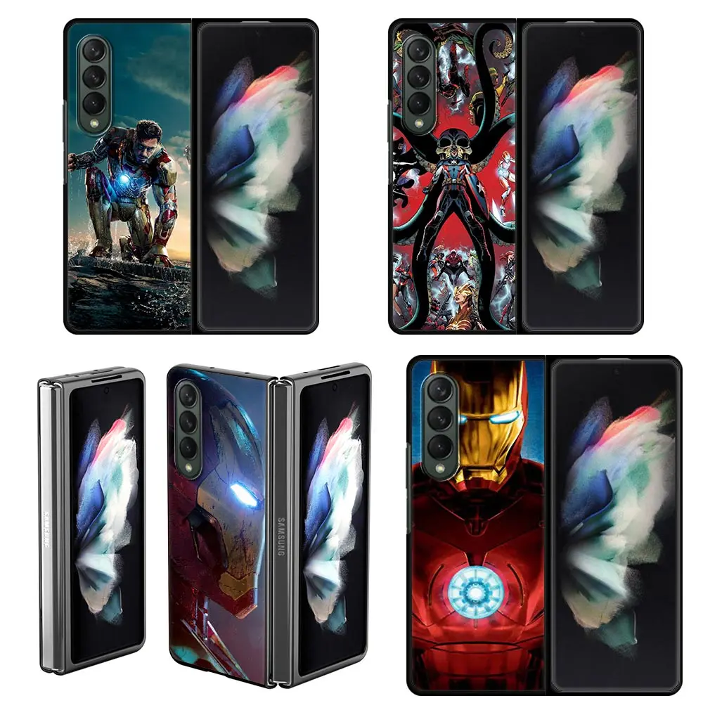Marvel Iron Man Superhero Hard Phone Case for Samsung Galaxy Z Fold3 Full Protection Fold 3 Shell Protective Cover | Мобильные