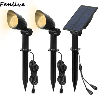 

10pcs 2 in 1 3 LEDs Outdoor Landscape Solar Security Light for Yard Pathway Lawn Hone Garden Spotlight Lighting
