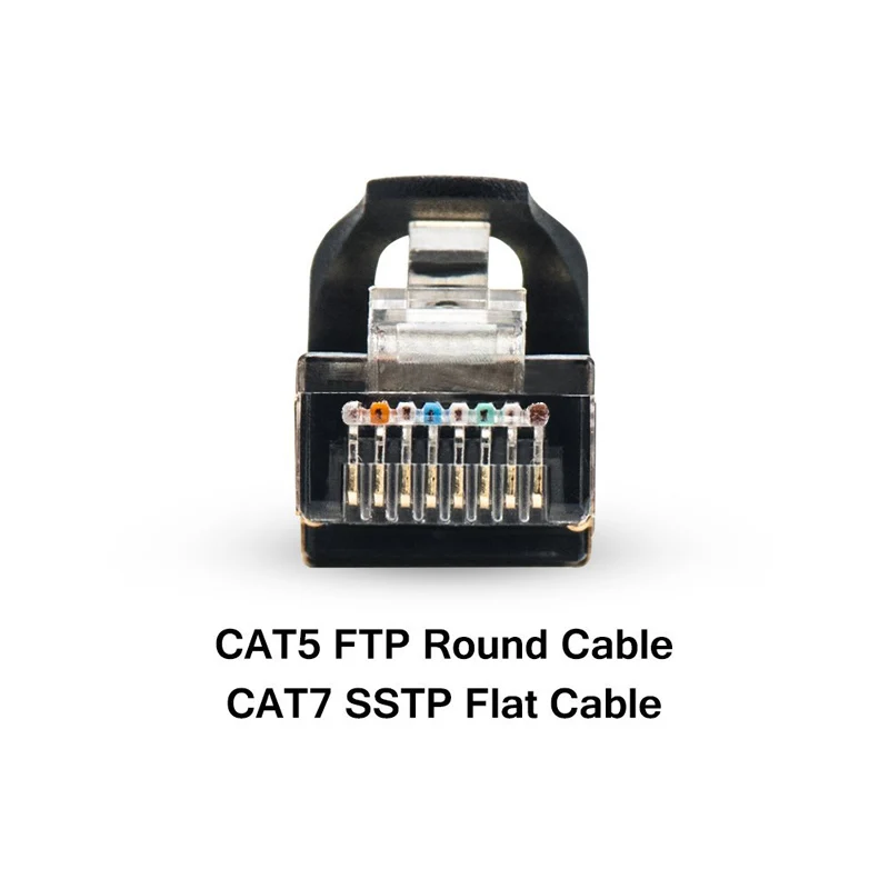 

Newly 10 Pcs Cat7 RJ45 High Speed Crystal Gold Shielded Connectors 999