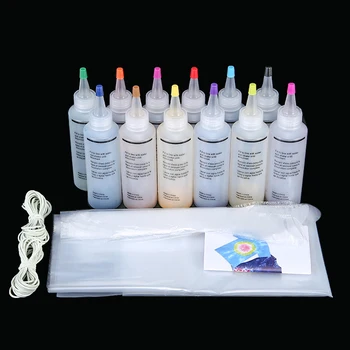 

12pcs/set 120ml Tie Dye Kit Non-toxic DIY Garment Graffiti Fabric Textile Paint Fabric Textile Clothing Colorful Decorating
