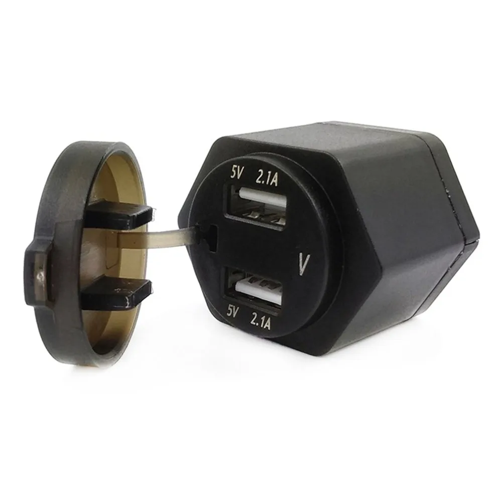 Автомобильный 4.2A двойной USB адаптер питания розетка зарядное устройство с светодиодный дисплей Мотоцикл вольтметр измеритель напряжения