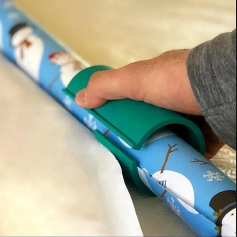 

Paper Cutter Little Elf Christmas Sliding Wrapping Paper Cutter Made Easy and Fun Gift Wrapping Paper Roll Cutter