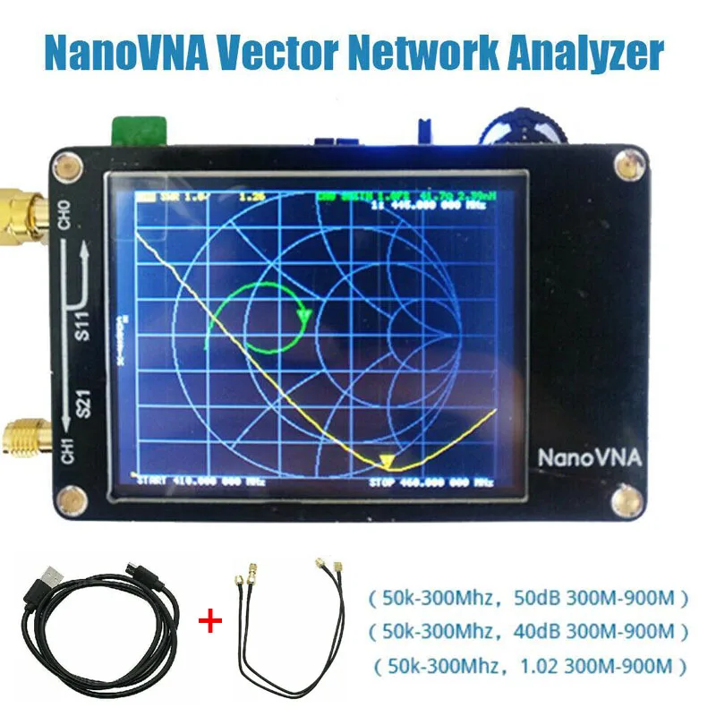 

NanoVNA VNA 2.8 inch LCD HF VHF UHF UV Vector Network Analyzer 50KHz ~ 900MHz Antenna Analyzer Built-in battery Network Analyzer