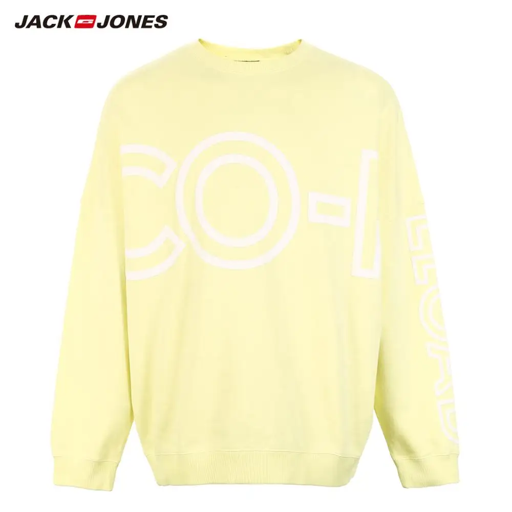 JackJones мужская Толстовка свободного кроя с буквенным принтом и длинными рукавами | 219133513