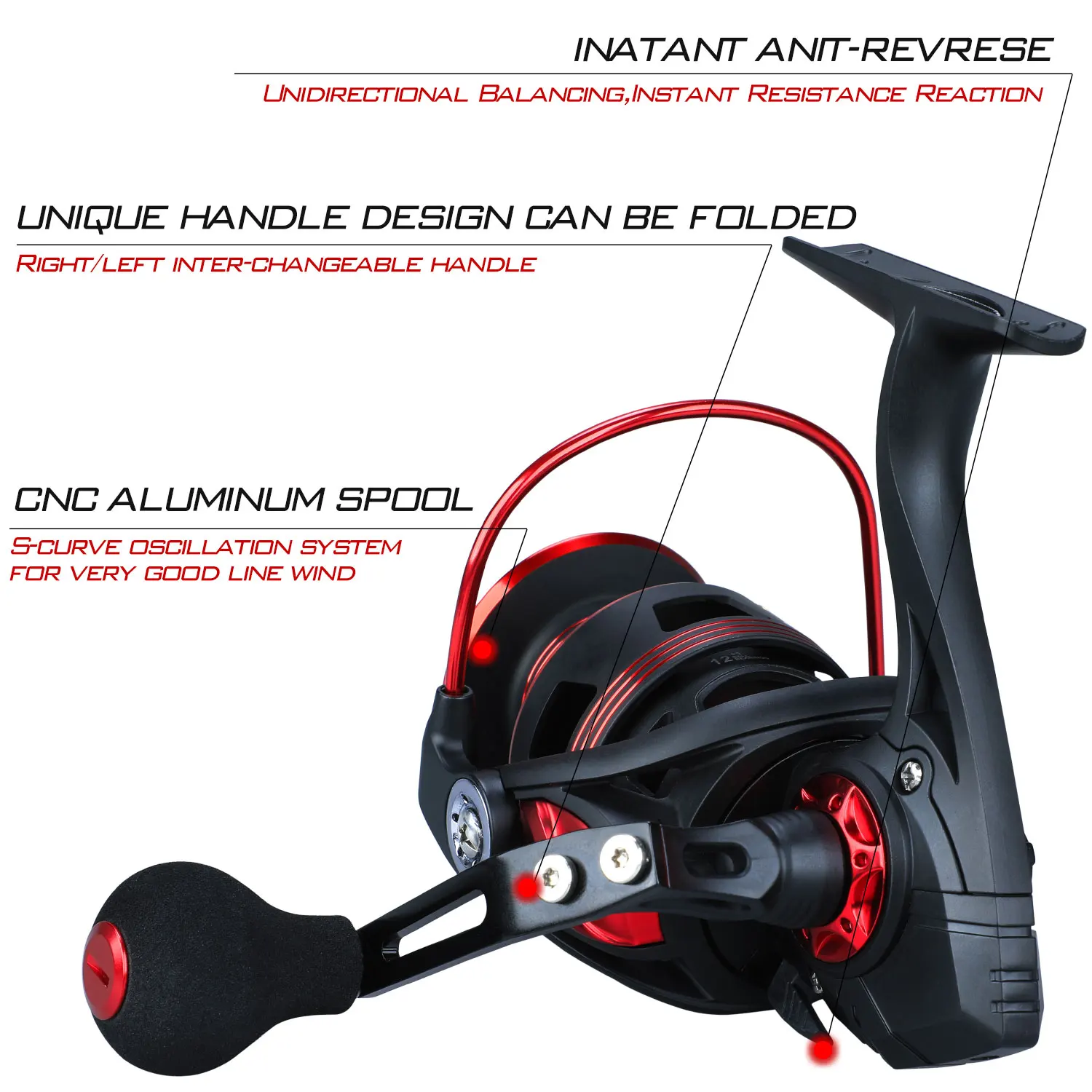 Sougayilang 12+1BB Fishing Reel 5.2:1 High speed Gearing Spinning Fishing Reels for Saltwater Freshwater Fishing Tackle Pesca