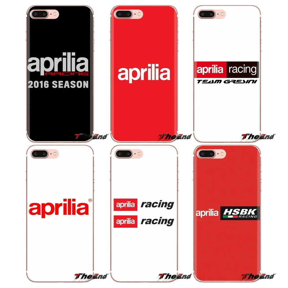 For iPhone XS Max XR X 4 4S 5 5S 5C SE 6 6S 7 8 Plus Samsung Galaxy J1 J3 J5 J7 A3 A5 Aprilia Racing Logo Transparent Soft Cases |