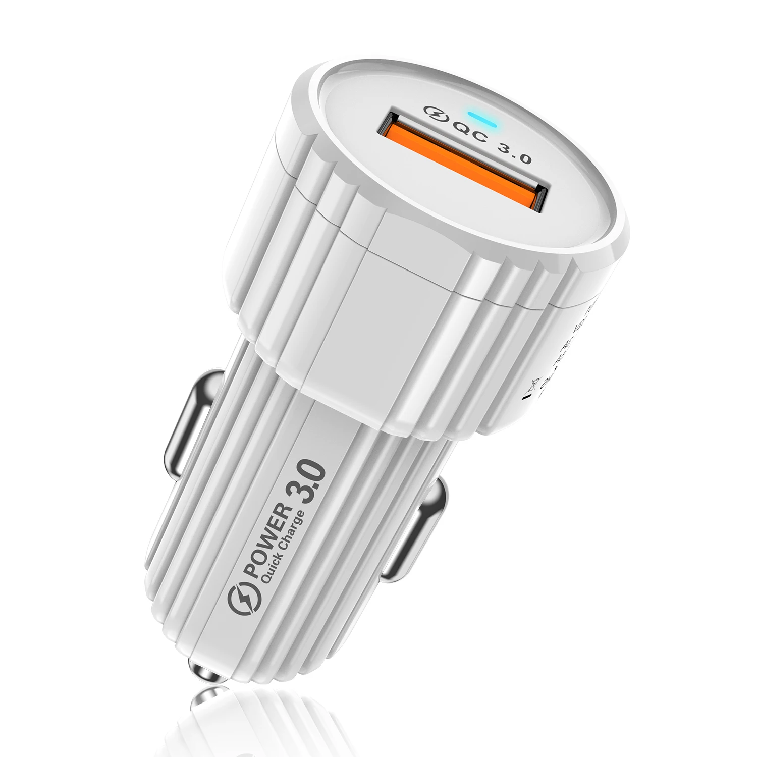 Автомобильное зарядное устройство GTWIN Mini USB Quick Charge 3,0, автомобильное зарядное устройство для iPhone, samsung, Xiaomi, huawei QC3.0 QC, быстрая зарядка для мобильных телефонов - Тип штекера: White