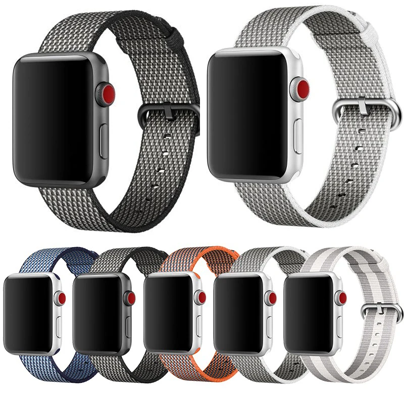 Нейлоновый ремешок в радужную полоску для Apple Watch спортивный iwatch 5 4 3 2 1 42 38 40 44