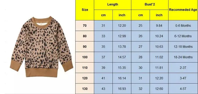 AU/повседневные топы с леопардовым принтом для маленьких девочек; свитер; пуловер для малышей; повседневный топ с длинными рукавами; свитер; одежда для малышей