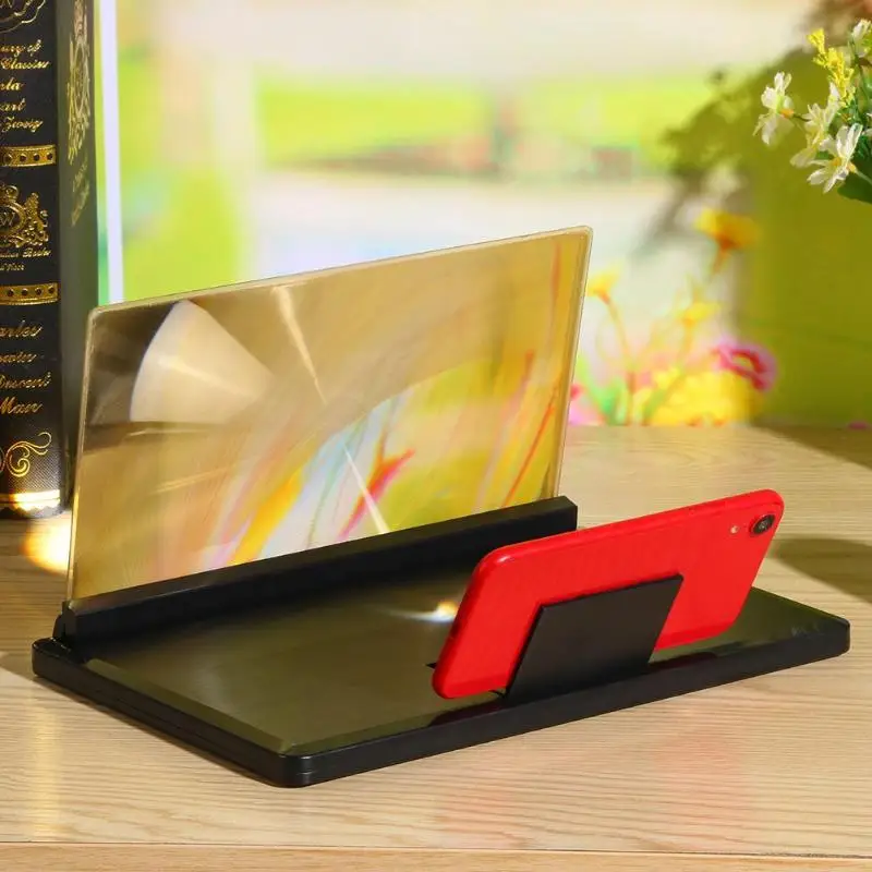  12 inch 3D HD Screen Magnifier Mobile Phone Screen Enlarged Expander Stand Desktop Bracket Video Am