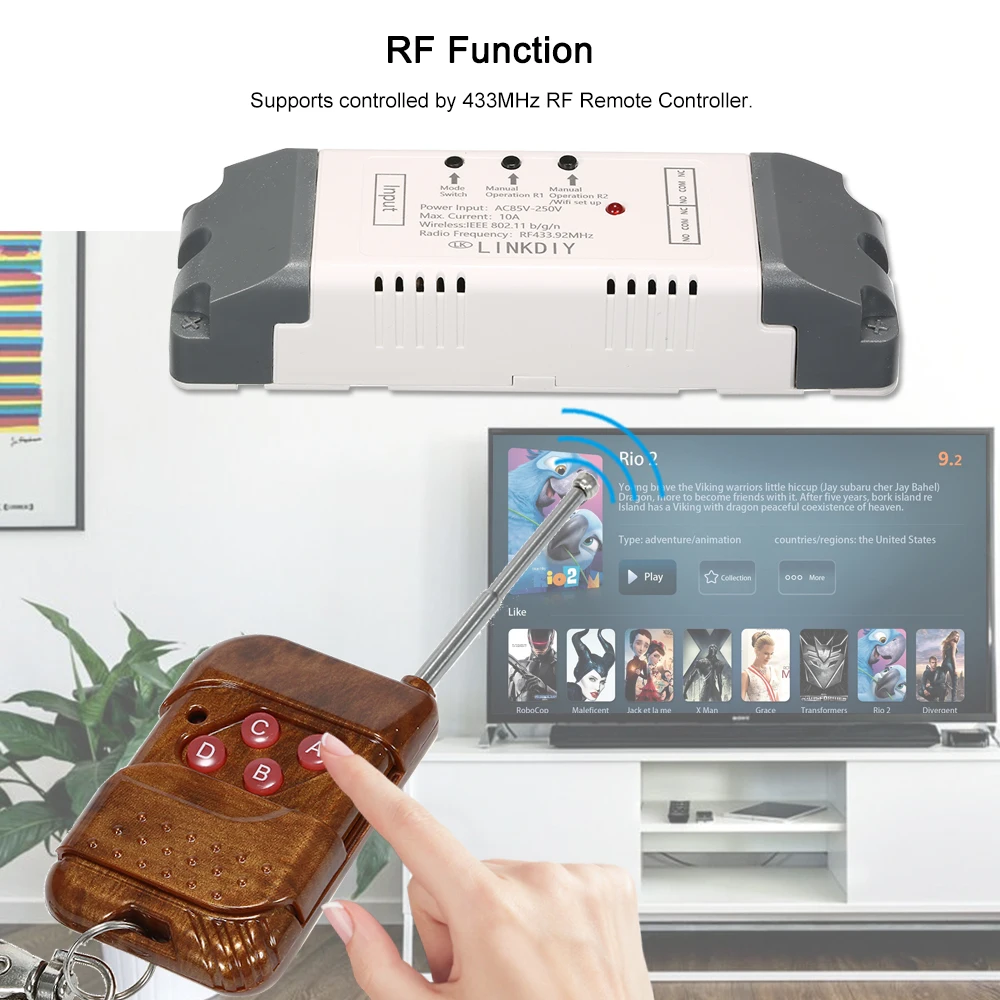 eWeLink 433Mhz Wifi Switch Universal Wireless Remote Control Switch Module Timer APP Voice Remote Control for Alexa Google Home