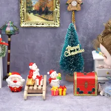 Mini ornements de maison, 1 ensemble, jouet de décoration de noël
