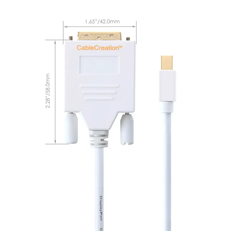 Мини DP к DVI Кабель Mini DisplayPort адаптер Шнур для MacBook 2009 2015 серийный IMac Mac мини Dell HP