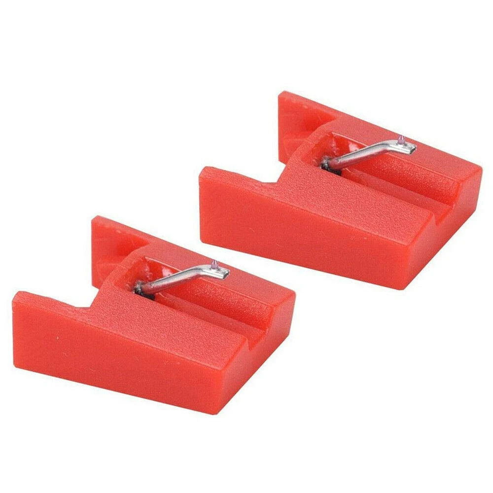 Red Pack of 2 Игла для проигрывателя с сапфировым наконечником, керамическая игла, стилус, сменный наконечник для проигрывателя фонографии, совместимый с Crosley - Цвет: Red Pack of 2