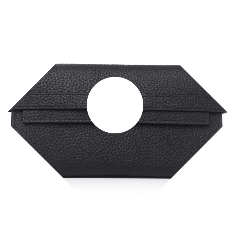 Black Женский дизайнерский кошелек из натуральной коровьей кожи - Цвет: Black