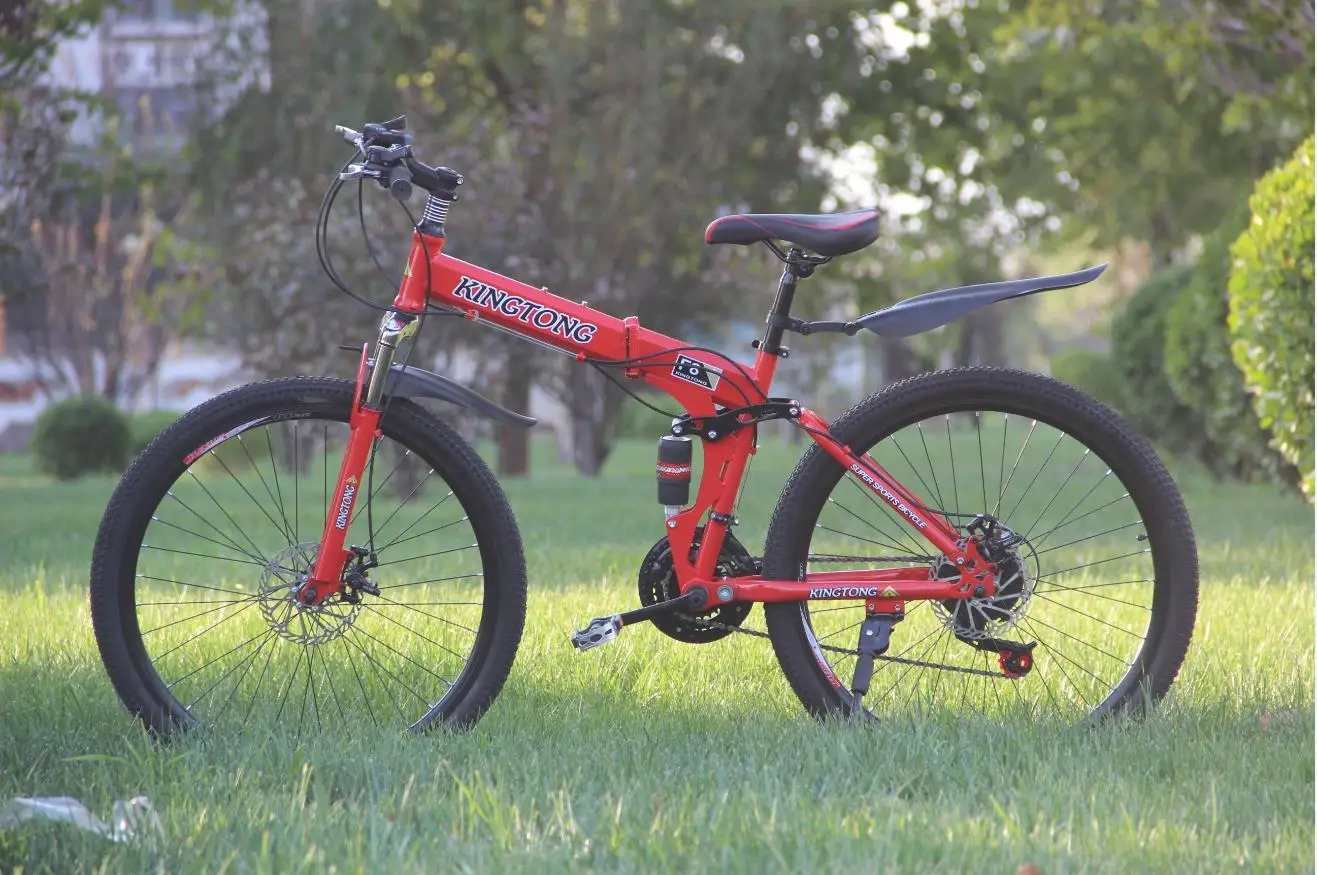 KINGTONG Double disc brake 21/24/27 Speed Mountain Bike 24/26inch Fat Tire Bikes Shock Absorbers Bicycle Free Delivery Snow Bike