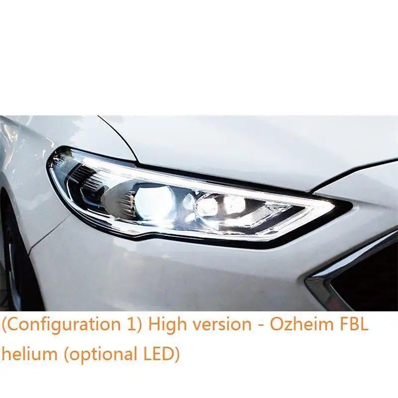 MODEL K Наружные Drl дневные ходовые огни Luces Para Авто Стайлинг боковой указатель поворота светодиодные фары автомобиля фары в сборе 17 для Ford Mondeo - Цвет: MODEL K