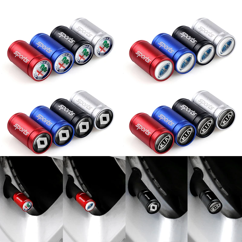 4 шт. автомобильный дизайн металлические Спорт эмблема автомобильные клапаны для