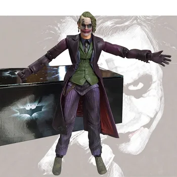 

27cm NECA SHF Dark Knight Clown Heath Ledger Joker Boxed Hand Model 12" Male Action Doll Figure Figures Model Toys collection