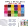24/72 colors box set hama beads toy 2.6/5mm perler educational Kids 3D puzzles diy toys fuse beads pegboard sheets ironing paper 2
