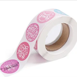 500pcs Thank You Stickers Handmade Sticker Circle Stationery thank you for order Gift Seal Labels  Birthday Party free shipping