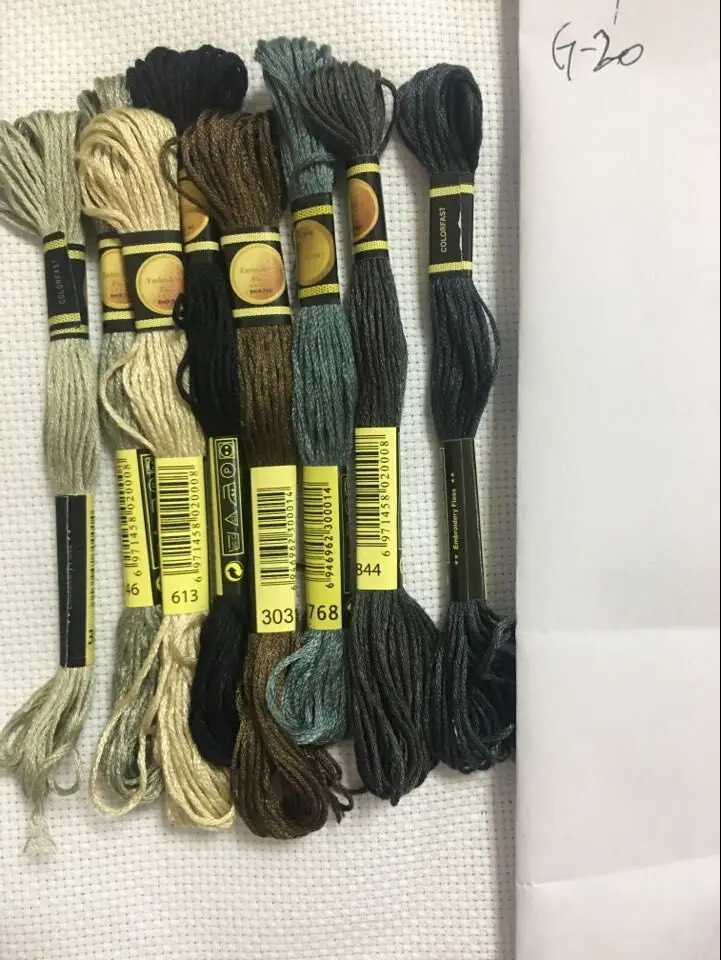 HH cxc 8 цветов вышивка крестиком нить для вышивки нитью шитье, моток пряжи ремесло DIY браслет плетеный - Цвет: Темно-серый
