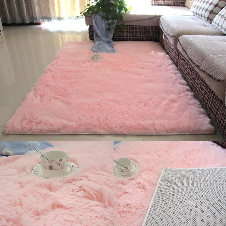

Simple modern plush carpet living room bedroom tea table floating window mat lovely girl Princess Pink anchor carpet