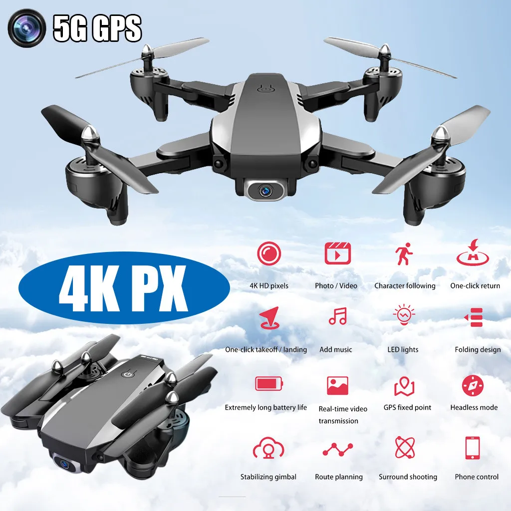 J1 GPS 5G WI FI FPV 4K HD видео Камера Широкий формат складной Квадрокоптер с дистанционным