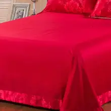 Хлопковая однотонная ткань для простыни 250 см x 250 см с двумя наволочка для подушки, хлопок реактивной подушки простыня