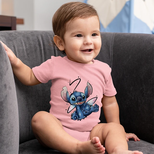 Stitch Bebe tuta vestiti per bambini vestiti per neonati monopezzo  Bottoming pagliaccetto a maniche corte Cartoon Stitch body neonato -  AliExpress