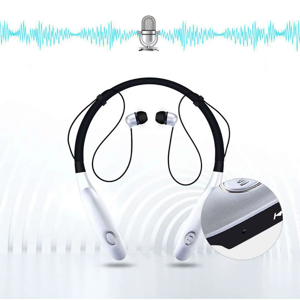 24 Hr Wireless Headphones V5 0 Sports Earbud Neckband Stereo Bluetooth Earphone Headset with Mic