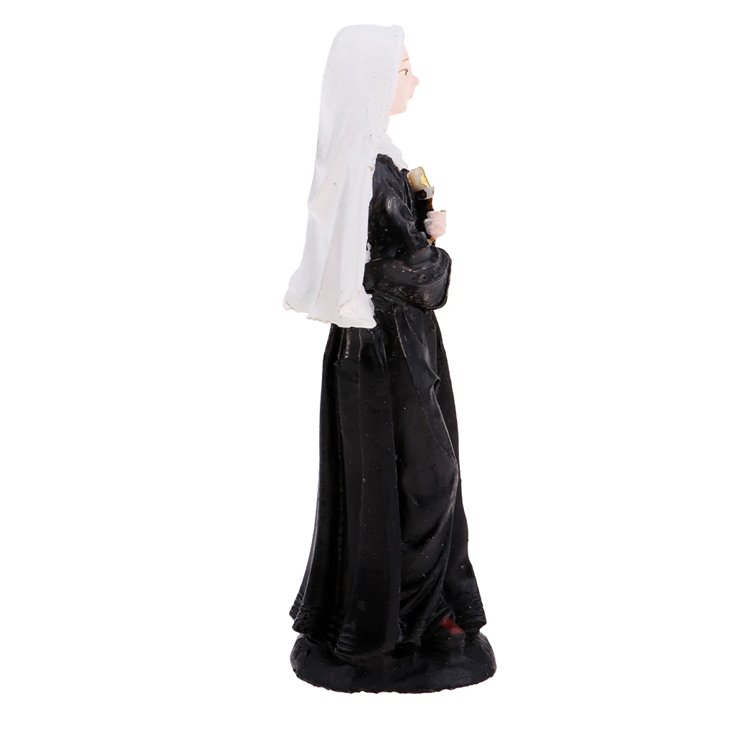 Resin Scene Painted Nun Model Figure People 7.5cm Height Architectural Scene