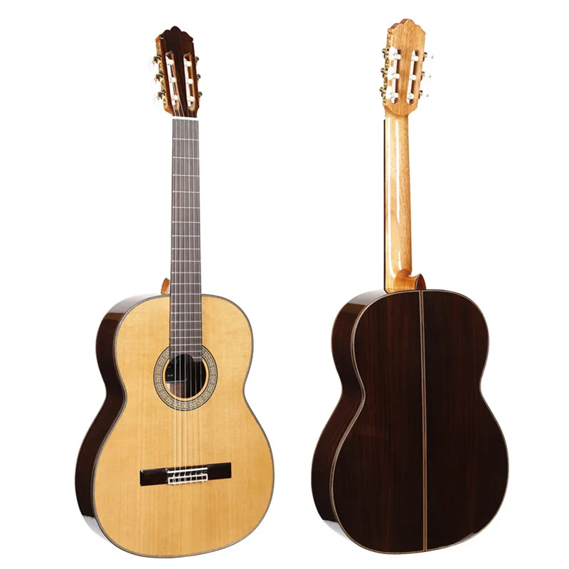 

Professional 39" Spanish guitar,VENDIMIA SOLID Cedar/Rosewood Acoustic guitarras+STRINGS, classical guitar,20-frets,AC-80