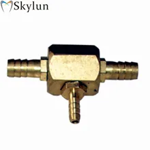 Один ПК стоматологический три принять клапан 3 ходовой клапан три соединителя Тройник Металлический зубной клапан Продукт стоматологическое оборудование SL1220