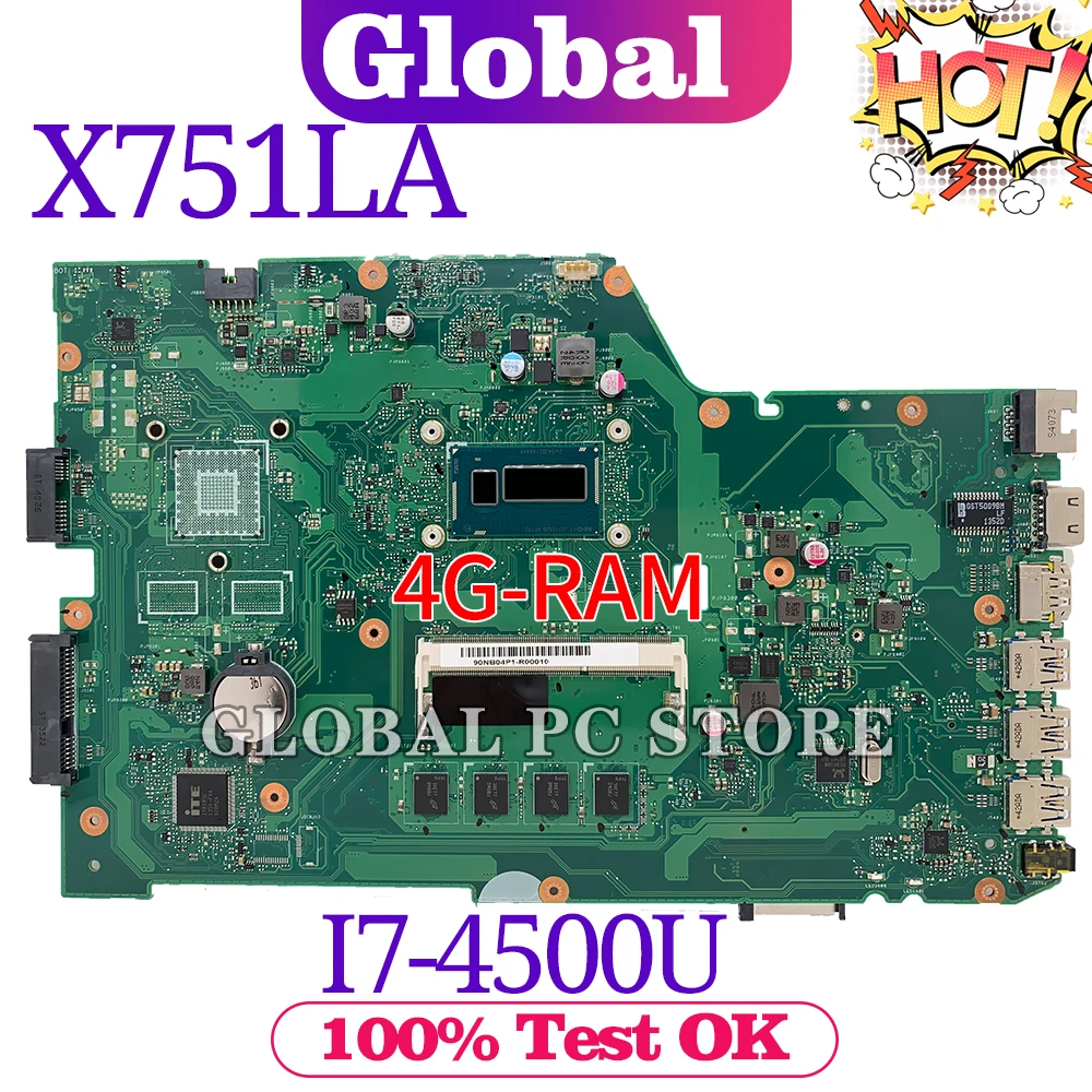 Материнская плата для ноутбука ASUS X751LD X751L X751LN X751LJ X751LA X751LB R752L A751L оригинальная