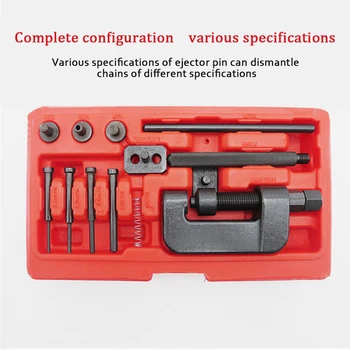

For Motorcycle Disassembly Riveting Timing Dechainer Cut Link Remove Tool Bike Manual Practical Delinking Chain Breaker Set