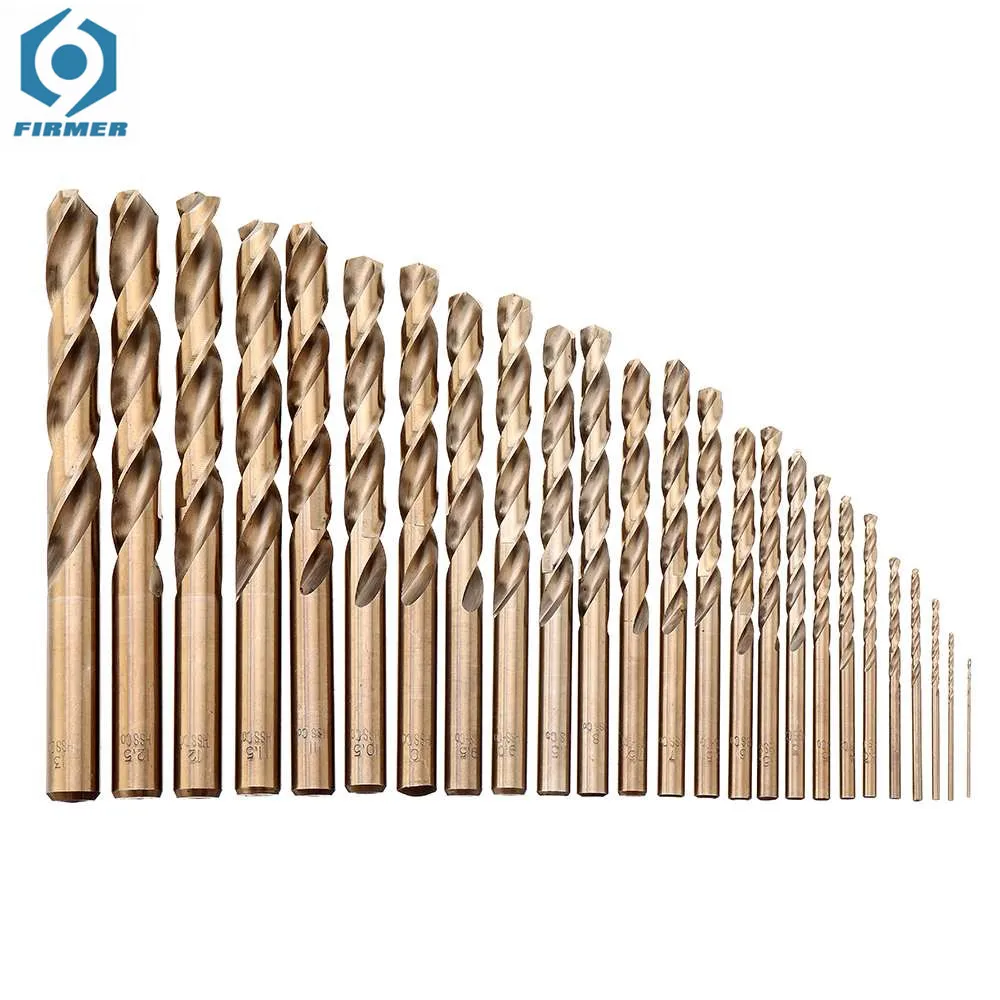 

M35 Cobalt Coated Drill Bit Set HSS-Co Twist Drill Bits with Plastic Case for Stainless Steel Wood Metal Drilling