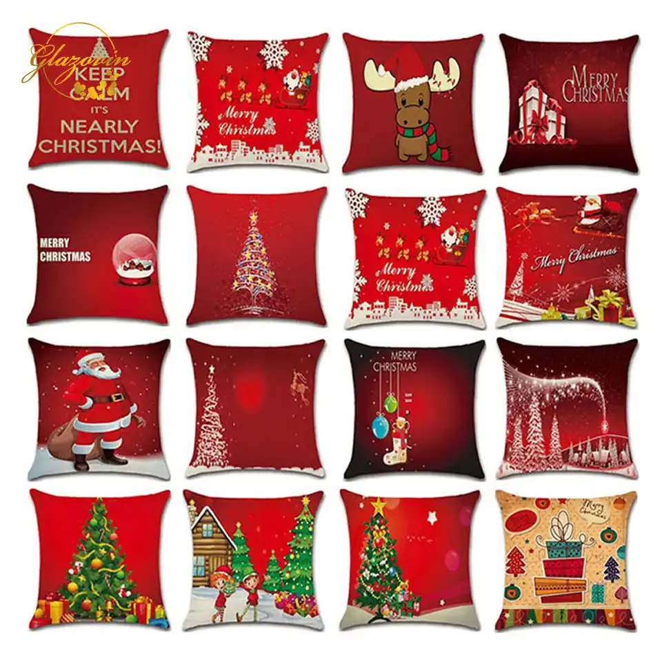 Рождественские украшения для дома Санта Подушка с Санта Клаусом Подушка Рождественские елки украшения Счастливого Рождества подарок на Но...