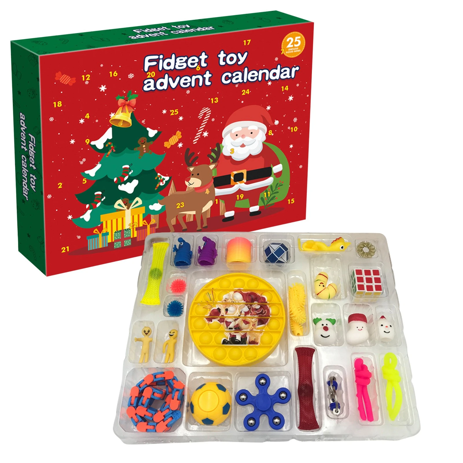 New Kids Christmas Toys Set Christmas Advent Calendar For Children Satisfying Toy Blind Box Surprise Demolition Fidget Toys Squeeze Toys Aliexpress