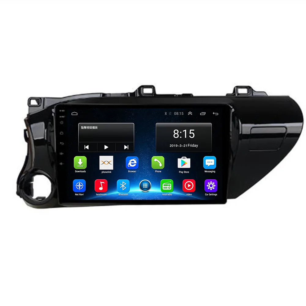 Android 10 0 четырехъядерный подходит для TOYOTA Hilux 2016 2017 2018 автомобильный DVD плеер