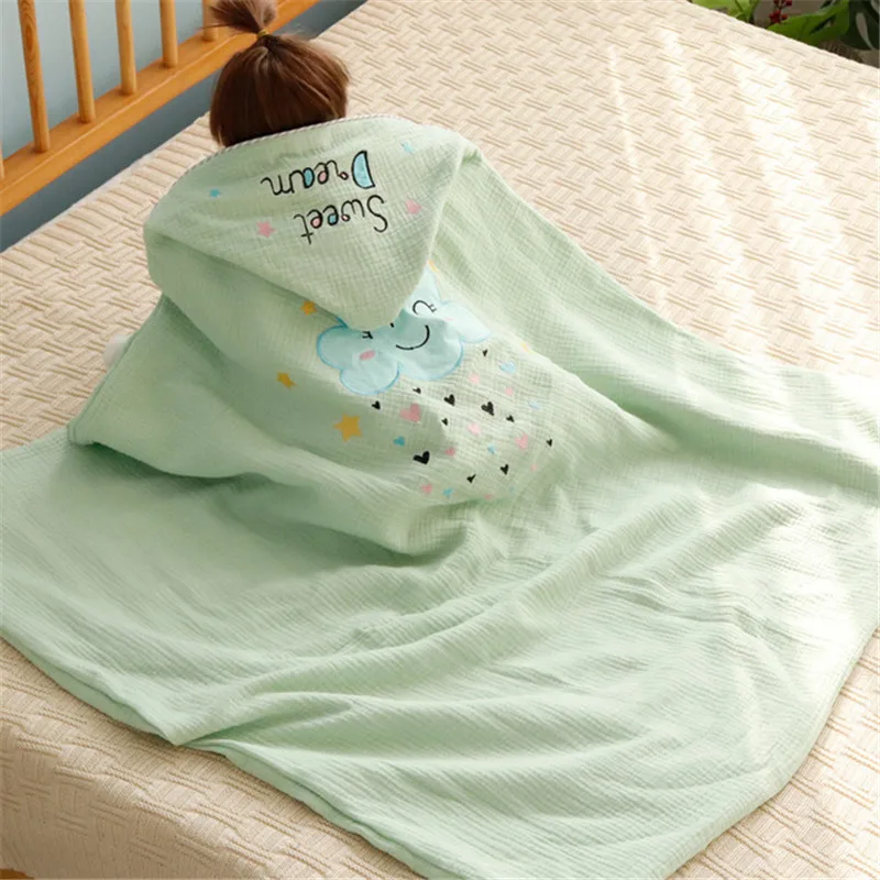 

Baby Blankets Crinkle Muslin Cotton New Baby Swaddle Wrap Newborn Quilt Blanket Children Kids Toddler Boy Girl Sleeping Blanket