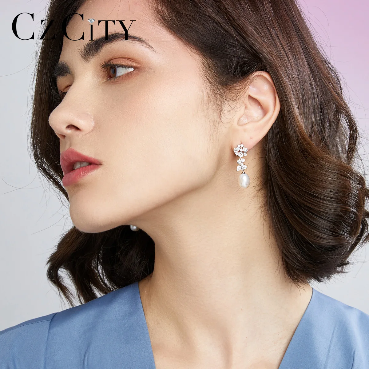 PAG-MAG 925 Pure Silver Pearl Earrings Creative Women's Earrings Long Jewelry Fashion Jewellery